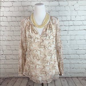 White House Black Market V-neck Blouse